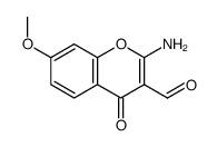 2-amino-7-methoxy-4-oxochromene-3-carbaldehyde结构式