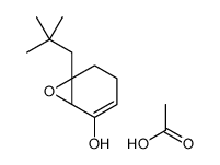 acetic acid,6-(2,2-dimethylpropyl)-7-oxabicyclo[4.1.0]hept-2-en-2-ol Structure