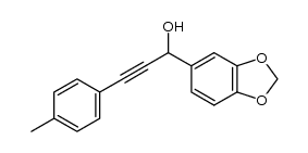 1-(benzo[d][1,3]dioxol-5-yl)-3-(p-tolyl)prop-2-yn-1-ol Structure