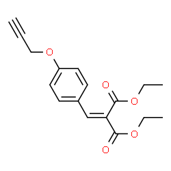 [4-(2-丙炔氧基)亚苄基]丙二酸二乙酯结构式