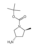 (2S,4S)-4-氨基-2-甲基吡咯烷-1-羧酸叔丁酯结构式