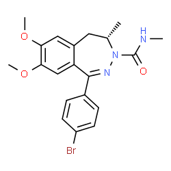 (S)-1-(4-溴苯基)-7,8-二甲氧基-N,4-二甲基-4,5-二氢-3H-苯并[D] [1,2]二氮杂-3-甲酰胺结构式
