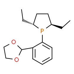 (2R,5R)-1-(2-(1,3-二氧戊环-2-基)苯基)-2,5-二乙基磷杂环戊烷结构式