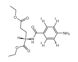 N-(4-amino[2,3,5,6-2H4]benzoyl)-L-glutamic acid diethyl ester Structure