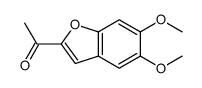 2-乙酰基-5,6-二甲氧基苯并呋喃结构式
