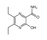 5,6-二乙基-3-羟基吡嗪-2-羧酰胺结构式