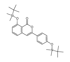 8-((tert-butyldimethylsilyl)oxy)-3-(4-((tert-butyldimethylsilyl)oxy)phenyl)-1H-isochromen-1-one结构式