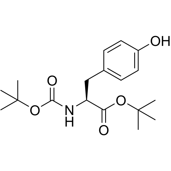 N-(叔丁氧羰基)-L-酪氨酸叔丁酯结构式
