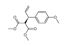 (+)-2-[1-(4-methoxy-phenyl)-allyl]-malonic acid dimethyl ester Structure