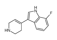 7-氟-3-(1,2,3,6-四氢吡啶-4-基)-1H-吲哚结构式