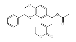 4-(乙酰基氧基)-7-甲氧基-8-(苯基甲氧基)-2-萘羧酸乙酯结构式