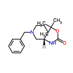 R)-1-苄基-3-N-叔丁氧羰基氨基哌啶结构式