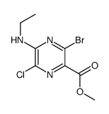 methyl 3-bromo-6-chloro-5-(ethylamino)pyrazine-2-carboxylate Structure