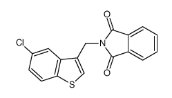 2-((5-氯苯并[b]噻吩-3-基)甲基)异吲哚啉e-1,3-二酮结构式