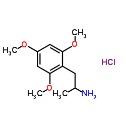 1-(2,4,6-三甲氧基苯基)-2-氨基丙烷盐酸盐结构式