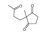 2-methyl-2-(3-oxobutyl)cyclopentane-1,3-dione结构式