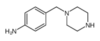 Benzenamine, 4-(1-piperazinylmethyl)- (9CI) Structure