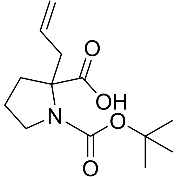 BOC-Α-烯丙基-DL-脯氨酸结构式
