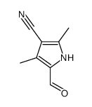 (8CI)-5-甲酰基-2,4-二甲基吡咯-3-甲腈结构式