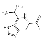 (S)-2-((S)-2-氨基丙酰胺基)-3-(1H-咪唑-5-基)丙酸结构式