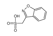 1,2-苯并异噁唑-3-甲磺酸结构式