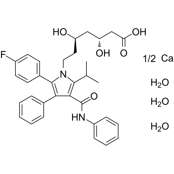 阿托伐他汀半钙三水合物结构式