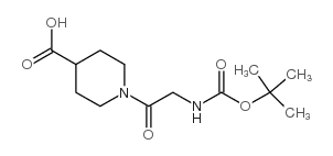 1-(2-皮丁氧基羰基氨基乙酰基)-哌啶-4-羧酸结构式