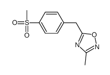 3-methyl-5-[(4-methylsulfonylphenyl)methyl]-1,2,4-oxadiazole Structure