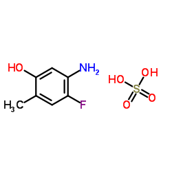 5-Amino-4-fluoro-2-methylphenol sulfate (1:1) Structure