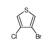 3-bromo-4-chlorothiophene Structure