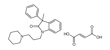(Z)-4-hydroxy-4-oxobut-2-enoate,3-methyl-3-phenyl-1-(3-piperidin-1-ium-1-ylpropyl)indol-2-one结构式