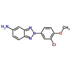 2-(3-CHLORO-4-METHOXY-PHENYL)-2H-BENZOTRIAZOL-5-YLAMINE结构式