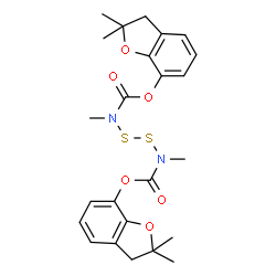 二硫代双(甲基氨基甲酸) 双(2,3-二氢-2,2-二甲基-7-苯并呋喃)酯结构式