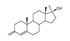 3-Methylen-17α-methyl-androst-4-en-17β-ol结构式