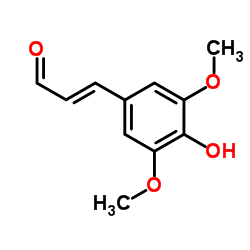 trans-3,5-Dimethoxy-4-hydroxy cinnamaldehyde structure