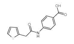 4-[(2-噻吩基乙酰基)氨基]苯甲酸结构式