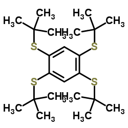 1,2,4,5-四(叔丁硫基)苯结构式