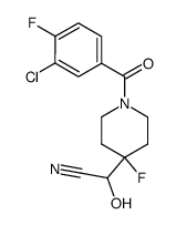 [1-(3-chloro-4-fluorobenzoyl)-4-fluoropiperidin-4-yl](cyano)methanol Structure