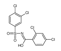 2,4-dichloro-N-(3,4-dichlorophenyl)sulfonylbenzamide Structure