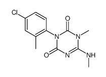 3-(4-chloro-2-methyl-phenyl)-1-methyl-6-methylamino-1H-[1,3,5]triazine-2,4-dione结构式