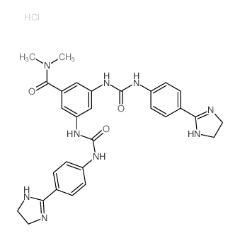 Urea, 1, 1-[5- (dimethylcarbamoyl)-m-phenylene]bis[3-(p-2-imidazolin-2-ylph enyl)-, dihydrochloride Structure