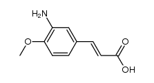 3-amino-4-methoxy-cinnamic acid结构式