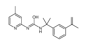 1-(4-methylpyridin-2-yl)-3-[2-(3-prop-1-en-2-ylphenyl)propan-2-yl]urea结构式