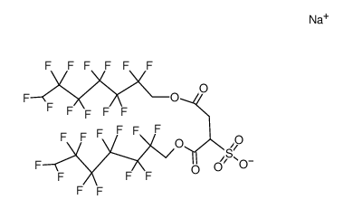 磺基丁二酸-1,4-双(2,2,3,3,4,4,5,5,6,6,7,7-十二氟庚)酯钠盐结构式