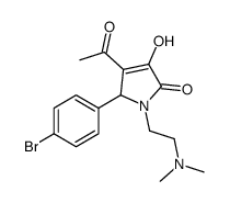 3-acetyl-2-(4-bromophenyl)-1-[2-(dimethylamino)ethyl]-4-hydroxy-2H-pyrrol-5-one结构式