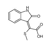 methylsulfanyl-(2-oxo-1,2-dihydro-indol-3-ylidene)-acetic acid Structure