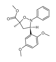 3c-(2,5-dimethoxy-phenyl)-5-methyl-2-phenyl-isoxazolidine-5r-carboxylic acid methyl ester结构式