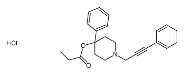 [4-phenyl-1-(3-phenylprop-2-ynyl)piperidin-4-yl] propanoate,hydrochloride Structure