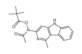 N-pivalyloxy-N-(1-methyl-5H-pyrido[4,3-b]indol-3-yl)acetamide结构式