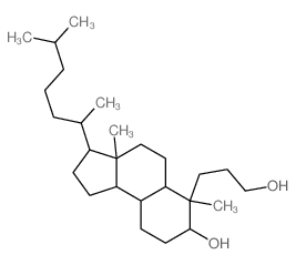 6-(3-hydroxypropyl)-3a,6-dimethyl-3-(6-methylheptan-2-yl)-2,3,4,5,5a,7,8,9,9a,9b-decahydro-1H-cyclopenta[a]naphthalen-7-ol Structure